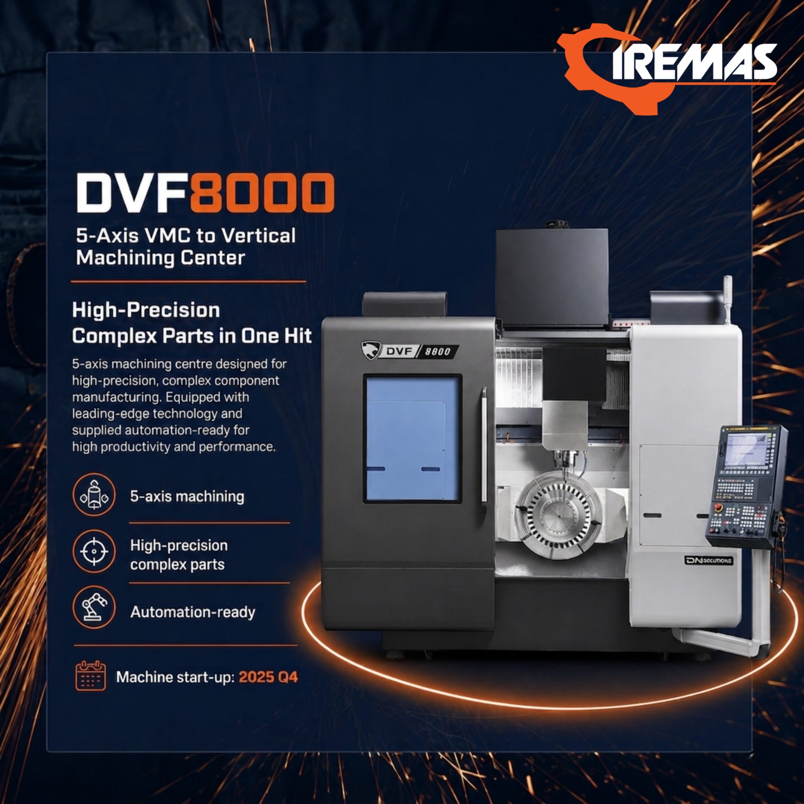 DVF 8000 5-axis machining center IREMAS